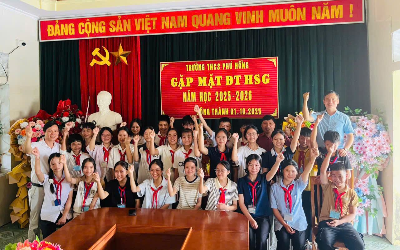 Một số hình ảnh Đội tuyển HSG năm học 2025-2026 trường THCS Phú Hồng